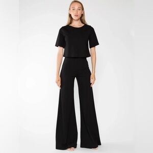 Ripley Radar BLACK PONTE KNIT WIDE LEG PANT